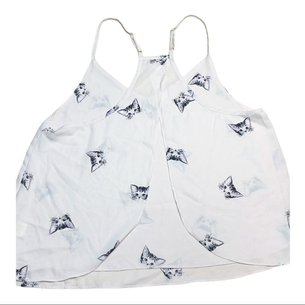 Everly open back sheer tank. Small adjustable - Picture 2 of 5